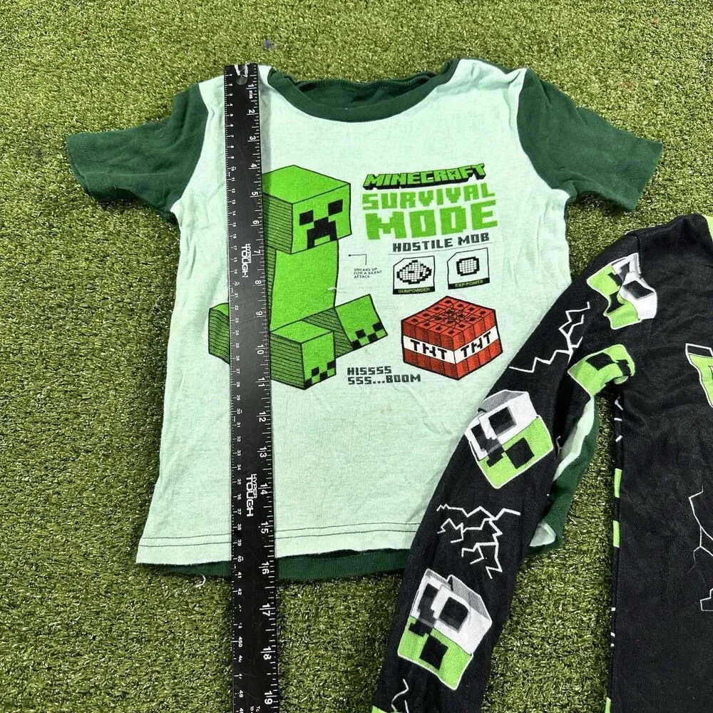 Lot Of 2 Kids Minecraft Pjs Size 8